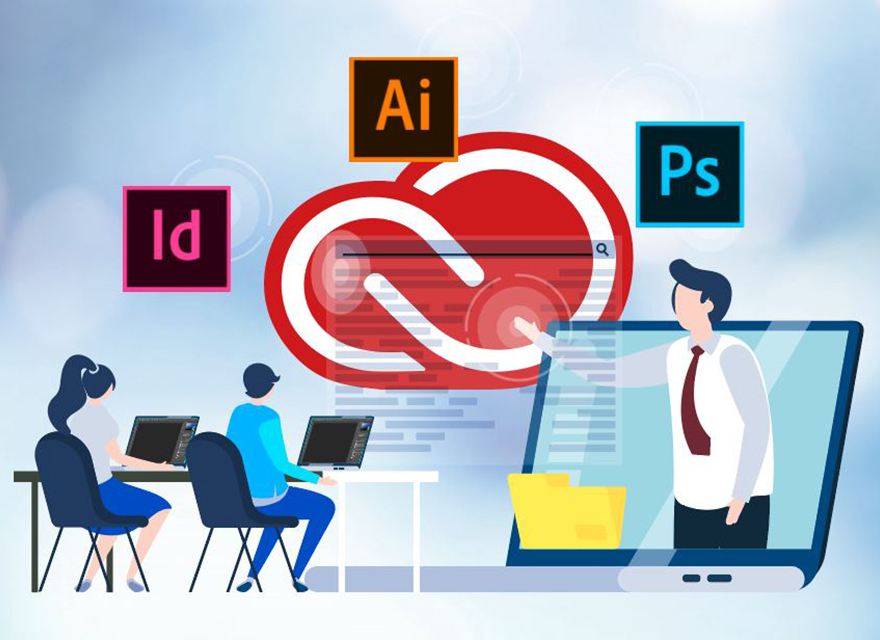 資訊應用課程使用Adobe CC 軟體進行教學